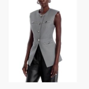 Women's Gray Sleeveless Jacket
